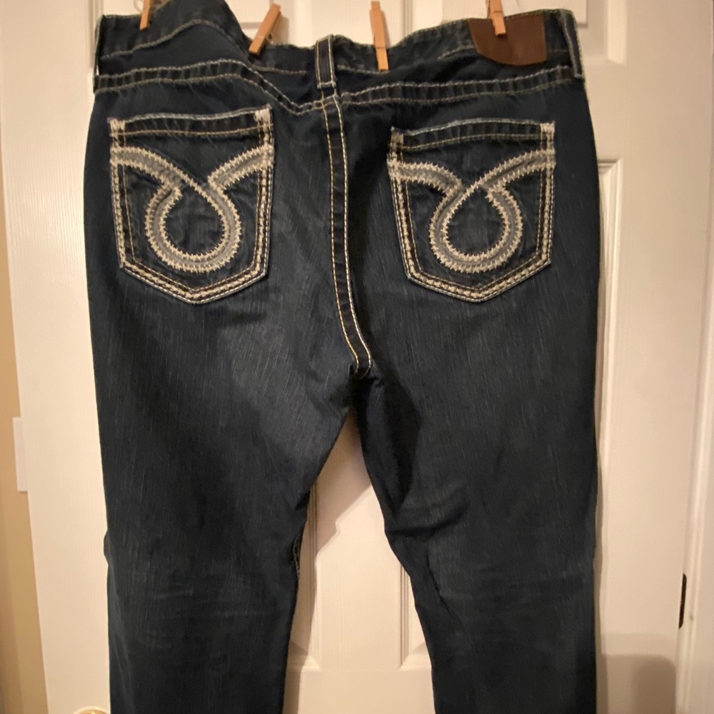 Big Star Blue Boot Cut Jeans with Signature Stitching